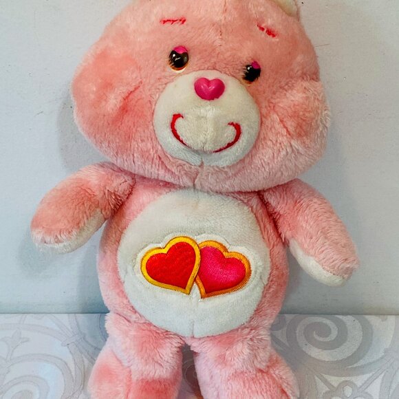 Vintage "LOVE-A-LOT" CARE BEAR 13" Plush 1983 Kenner EUC - Picture 1 of 5